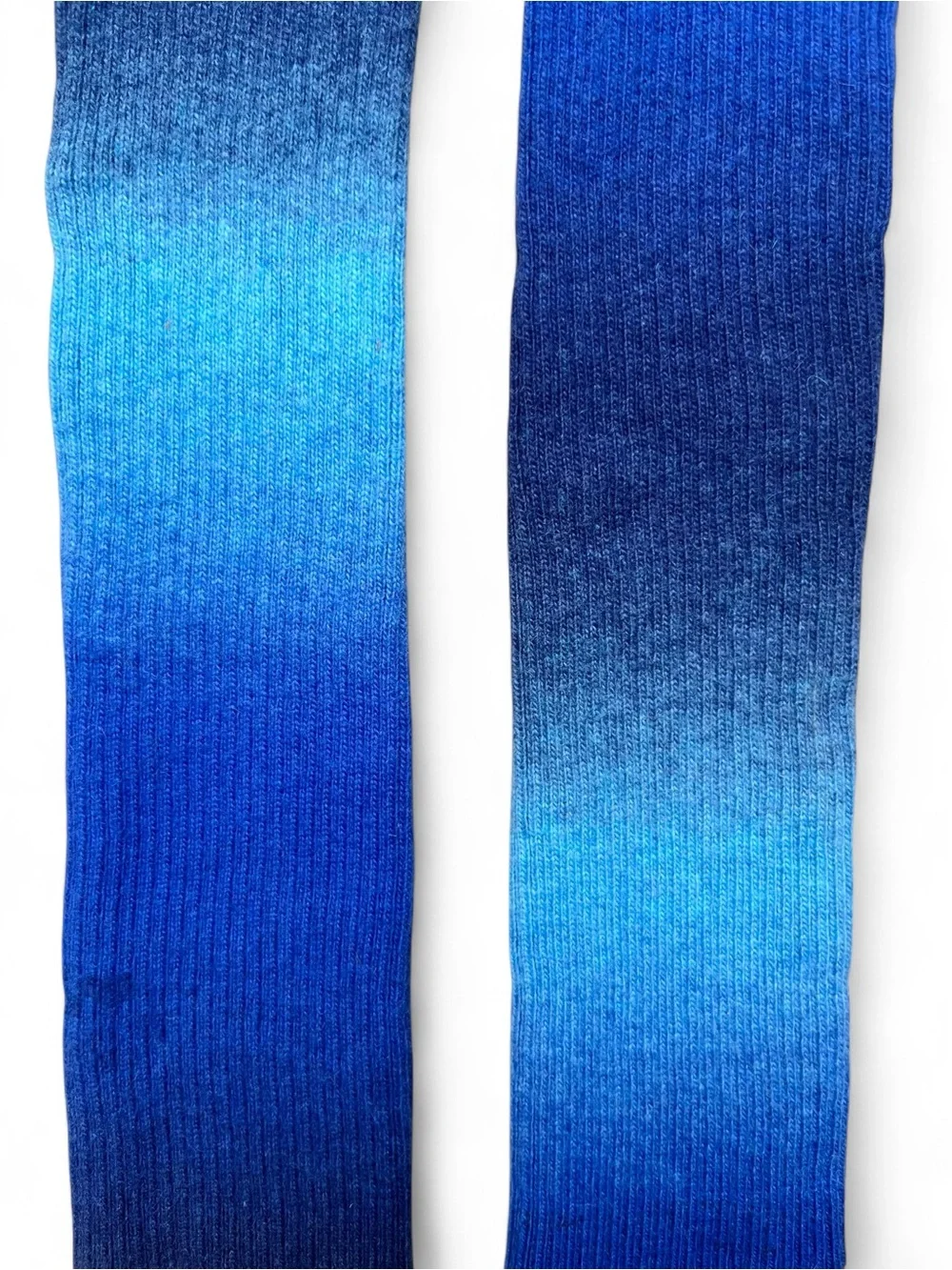 Cashmere Wool Blend Fingerless Gloves Cobalt Ombre Arm Warmers NWOT One Size